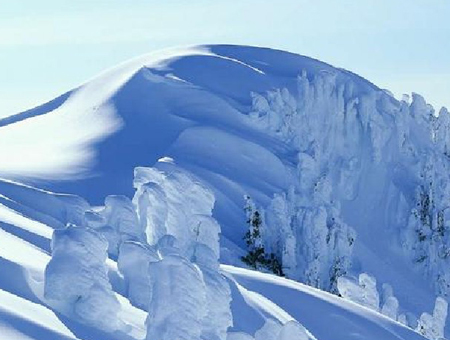 Heavy snow blankets the summit passes