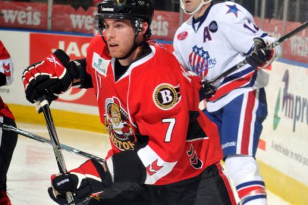 Baby Sens drop first game of AHL playoffs to Monarchs