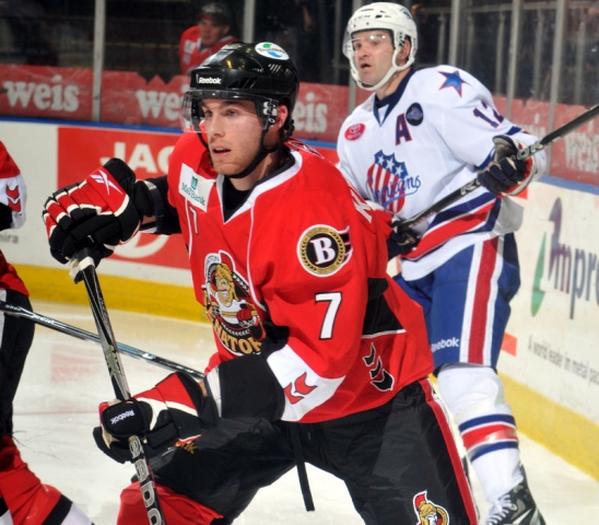 Baby Sens drop first game of AHL playoffs to Monarchs