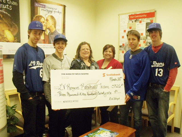 LVR Bombers hit diamond thanks to support of Scotia Bank in Nelson