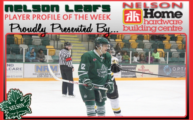 Nelson Home Building Centre Leafs Player Profile of the Week — Aaron Dunlap