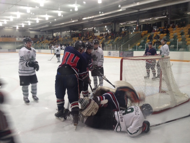 Braves spoil party for Leafs, steal 2-1 KIJHL win Saturday at NDCC Arena