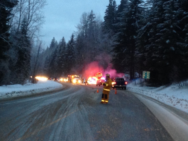 Slippery roads blamed for single-vehicle accident