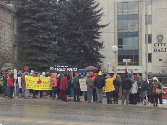 Nelsonties join protestors across Canada opposed to Bill C-51
