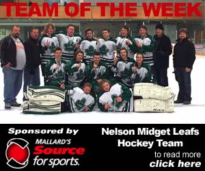Mallard's Team of the Week — Nelson Midget Leafs