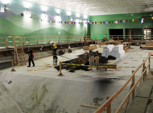 Demolition complete, crews now focus on concrete work as renovations continue to NDCC Aquatic Centre