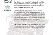 Call for Nominations — Carver Award for Emerging Writers