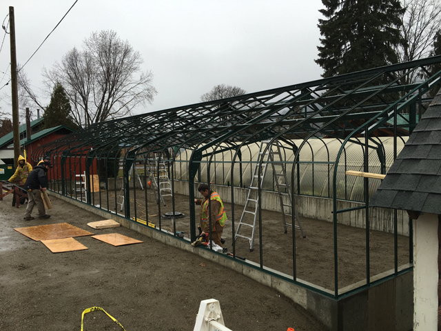 Lakeside Greenhouse taking shape