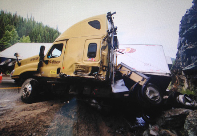 Tractor-trailer accident near Paulson Bridge shuts down Highway 3