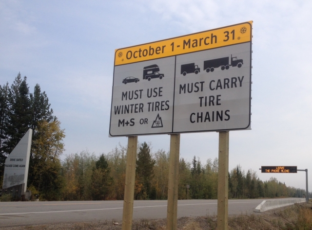 New 'winter ready' rules for drivers on BC highways begin October 1