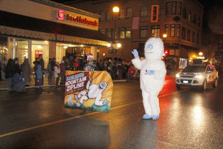 Kootenay Mountain Zipline brought their mascot to the parade.