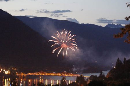And the celebration ended with Canada Day Fireworks display over Kootenay Lake.