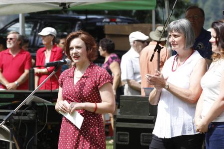 Nelson-Creston MLA Michelle Mungall was joined by Nelson Mayor Deb Kozak during the opening ceremonies.