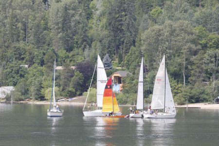 Kootenay Lake Sailing Club participated in the festivities on the water.