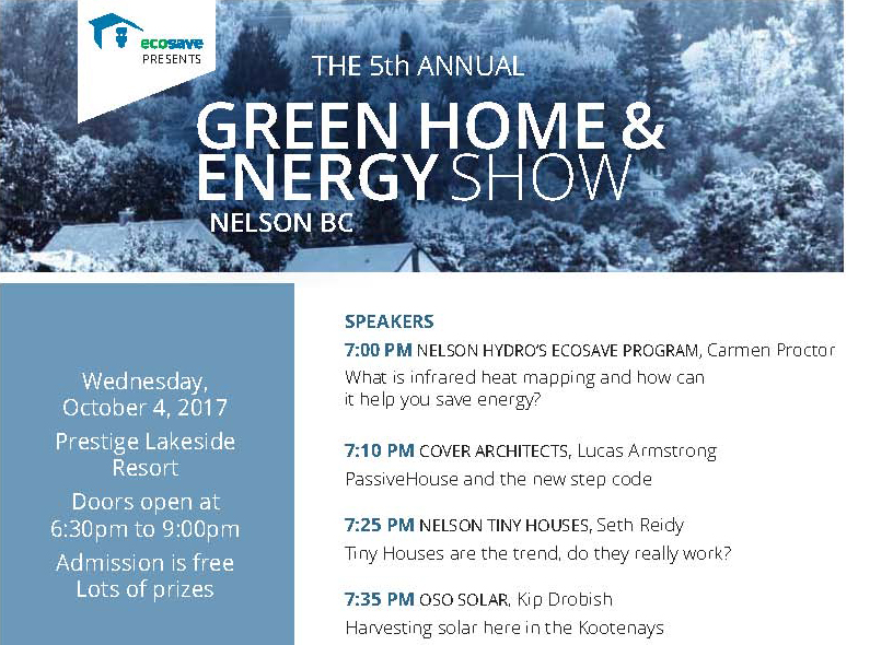 Green Home & Energy Show goes Wednesday at Prestige Lakeside Resort