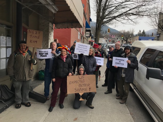 Site C dam critics protest outside office of Minister of Energy, Mines ...