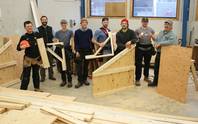 Selkirk College Carpentry Class Helps Blewett Outdoor Rink Project