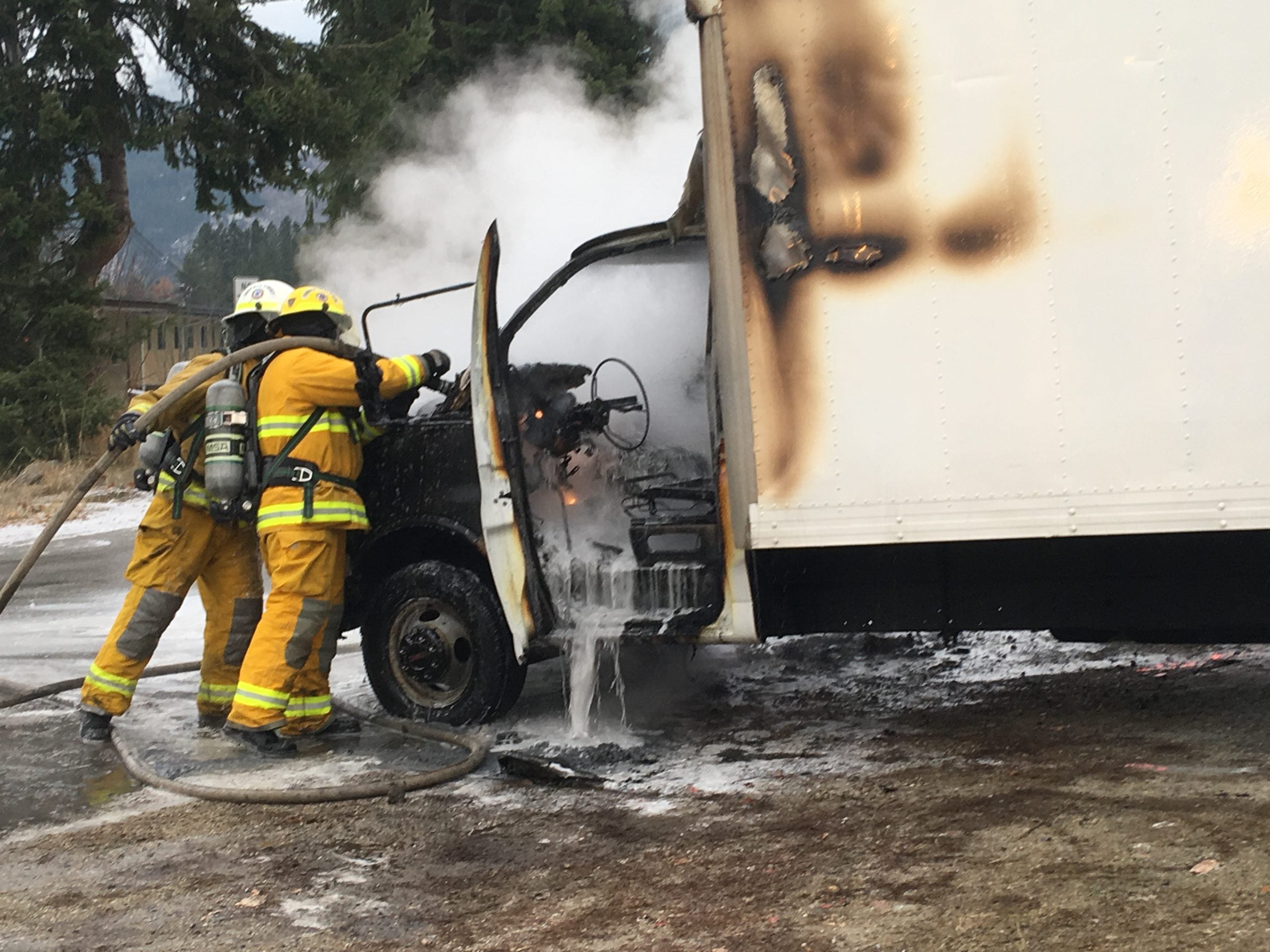 No one injured in truck fire Wednesday morning