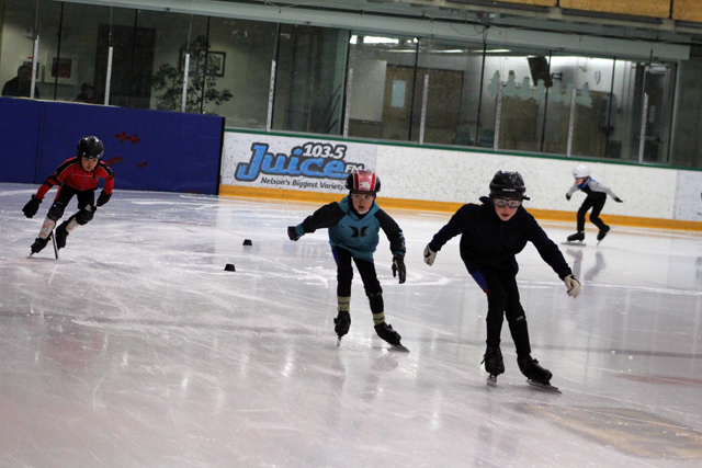 Speed Skaters prep for upcoming BC Winter Games at skate-a-thon