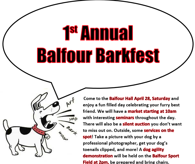 First Annual Balfour Barkfest goes April 28th