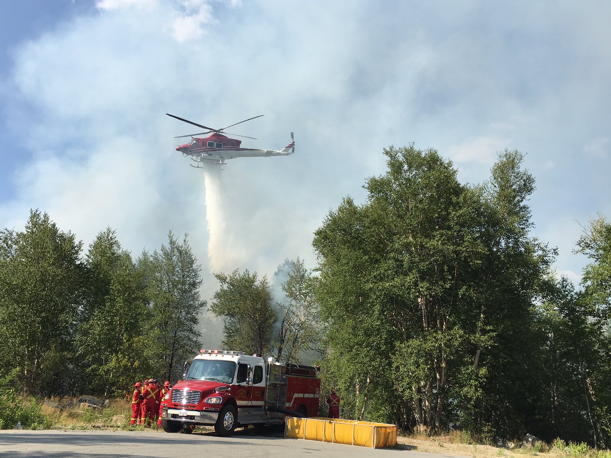 Fire crews pounce on interface blaze in Trail Sunday