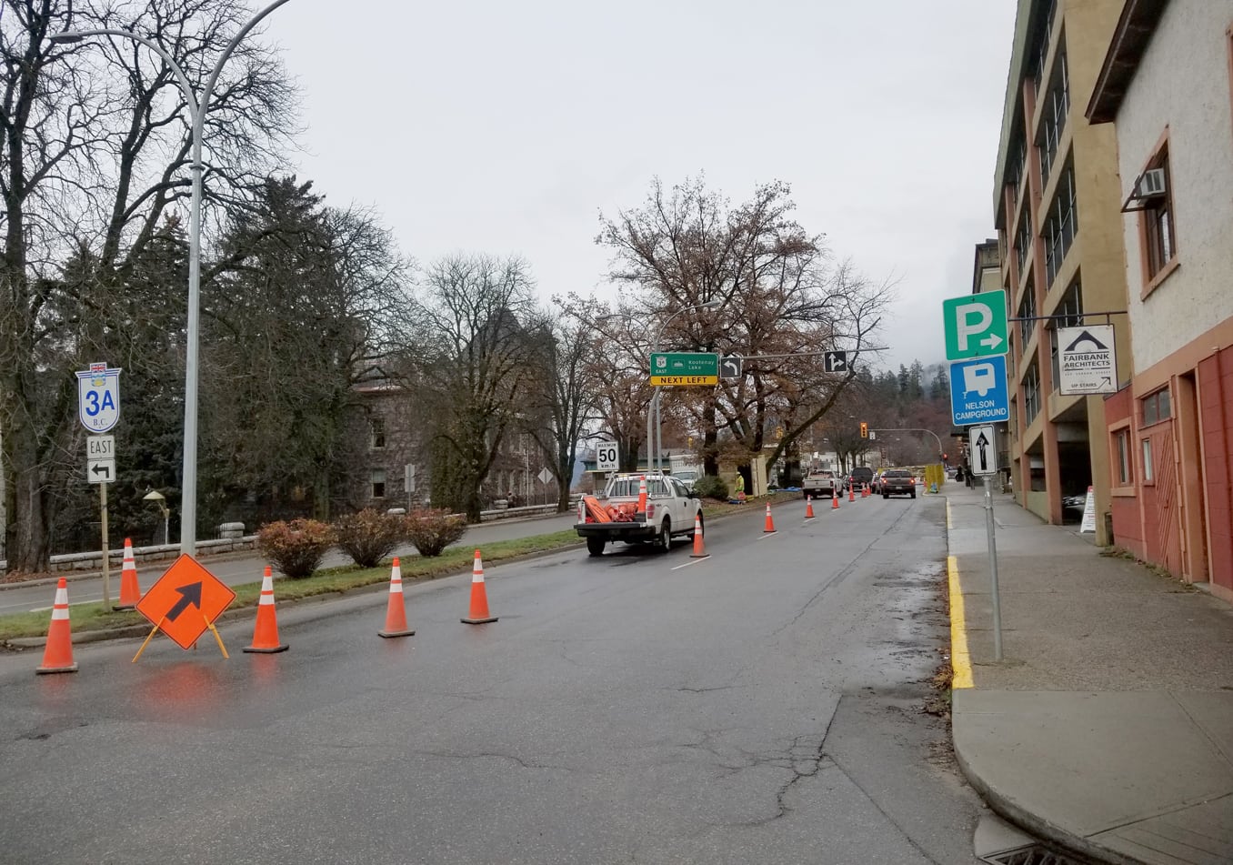 Sewer system project slows traffic at 400 Vernon Street