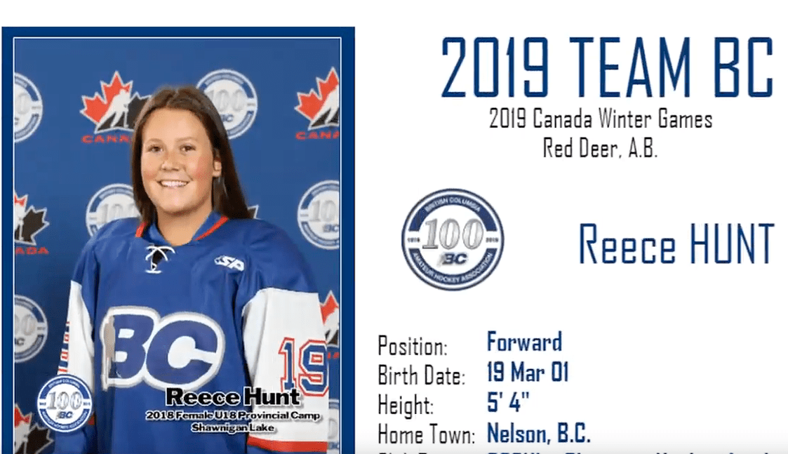 Nelson's Reece Hunt selected to U18 Team BC