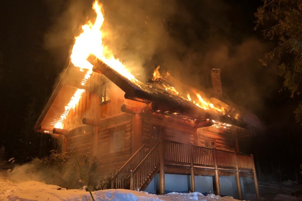 GoFundMe page started for Blewett couple after fire to log house