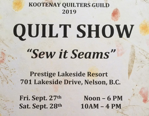 Kootenay Quilters Guild Sew it Seams