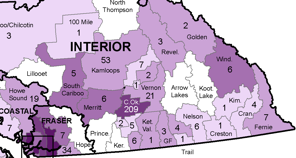 New information map shows COVID-19 case numbers for West Kootenay/Boundary