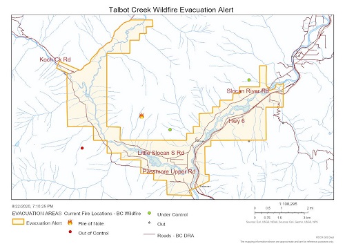 RDCK issues Evacuation Alert for Lebahdo, Little Slocan, Passmore and Vallican