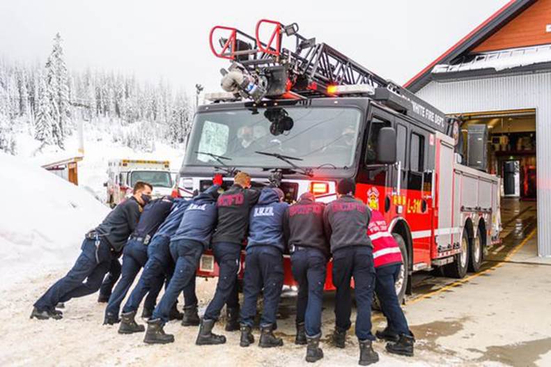 Hard work pays dividends with new ladder truck for Big White Fire Department