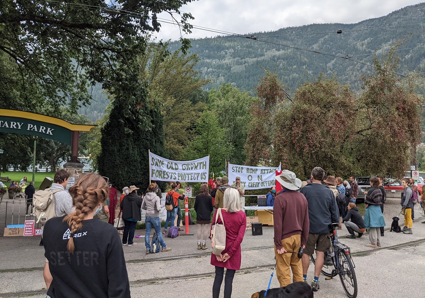 Last Stand West Kootenays rally calls for RCMP to Stand Down at Fairy Creek