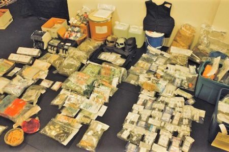Smorgasbord of drugs and hundreds of thousands in cash and gold seized