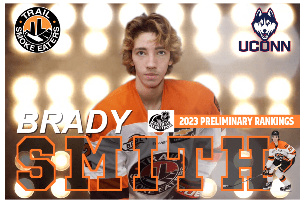 Smoke Eater Brady Smith Named to NHL Central Scouting Preliminary Watch List