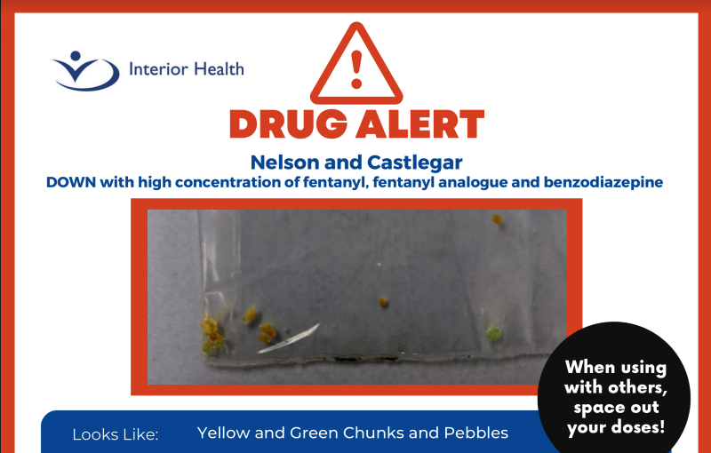 IH issues Drug Alert for Nelson, Castlegar
