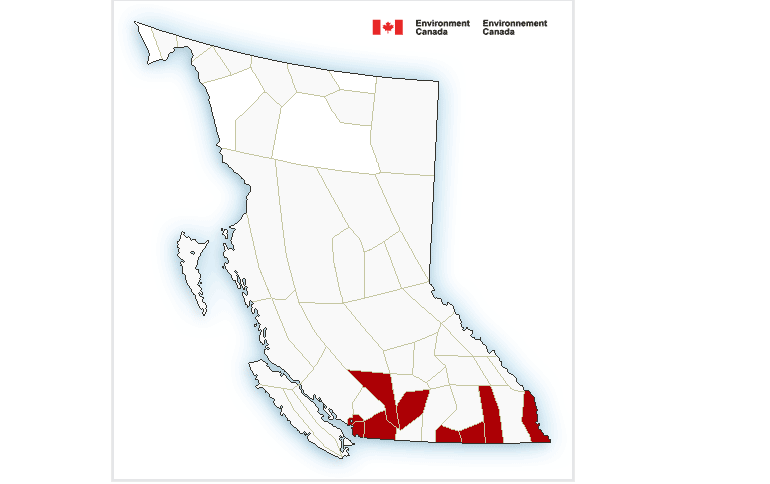 Environment Canada issues alert for Highway 3, Kootenay Pass to Paulson Summit