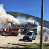 UPDATED: Village applauds efforts of local fire departments in battling Salmo Hotel blaze