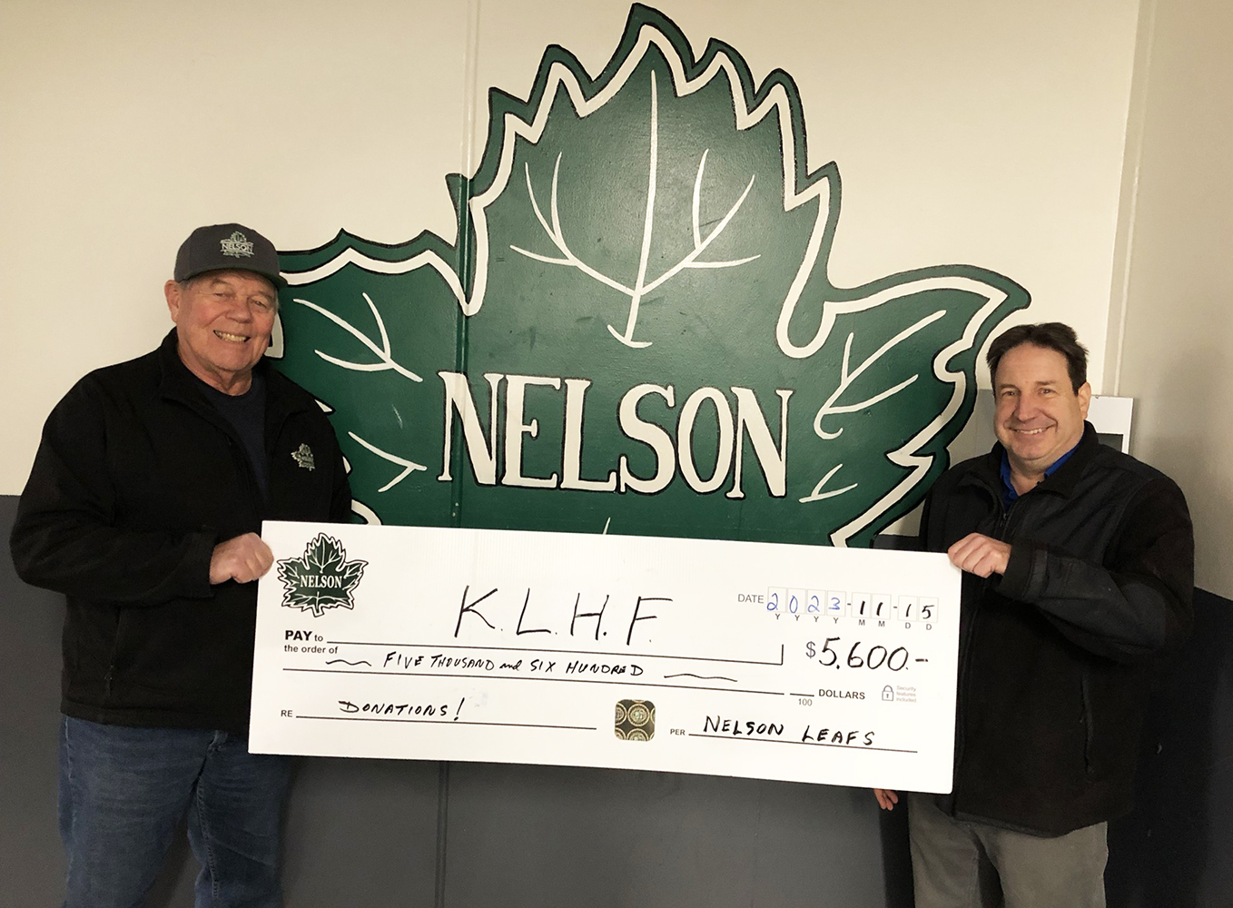 Leafs Recycling Centre makes donation to Hospital Foundation