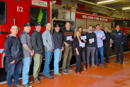 Nelson Firefighters help feed Elementary Students in SD8