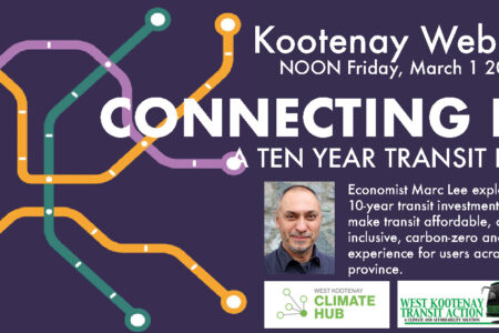 CCPA economist provides Kootenays public transit analysis in Zoom webinar