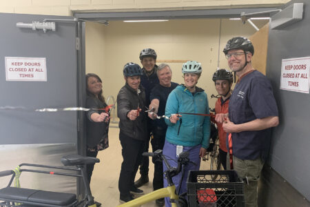 Ribbon cut for new staff bike storage area at Kootenay Lake Hospital